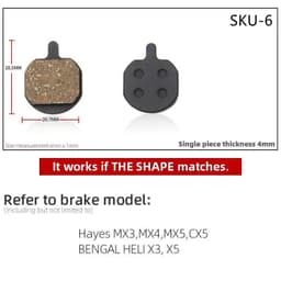 image-4 Pairs Resin MTB Cycling Bike Disc Bicycle Brake Pads for Shimano B01S Deore BR M465 475 Auriga Comp Drako Aquila Hylex