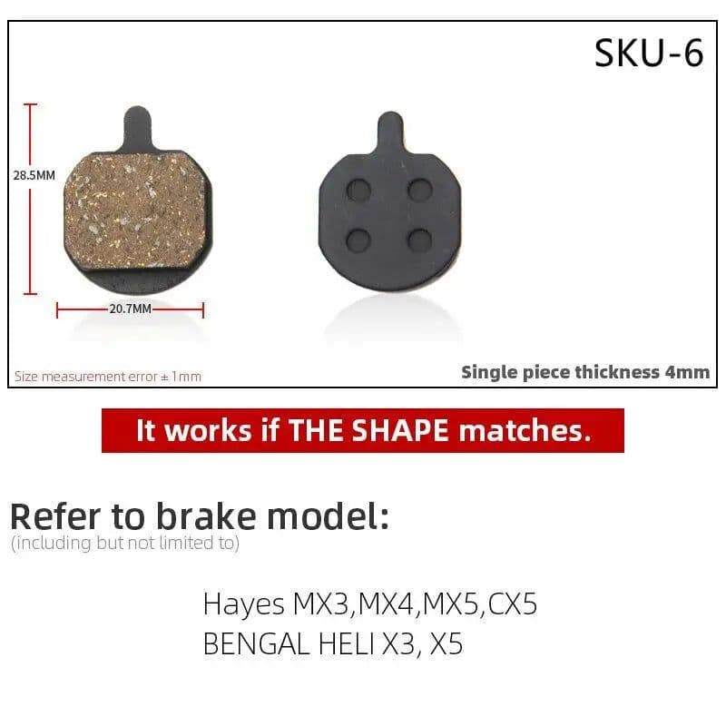 image-4 Pairs Resin MTB Cycling Bike Disc Bicycle Brake Pads for Shimano B01S Deore BR M465 475 Auriga Comp Drako Aquila Hylex