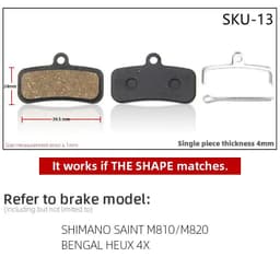 image-4 Pairs Resin MTB Cycling Bike Disc Bicycle Brake Pads for Shimano B01S Deore BR M465 475 Auriga Comp Drako Aquila Hylex