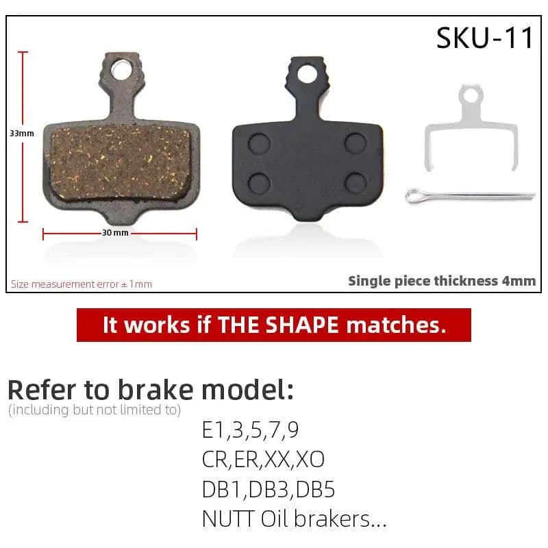 image-4 Pairs Resin MTB Cycling Bike Disc Bicycle Brake Pads for Shimano B01S Deore BR M465 475 Auriga Comp Drako Aquila Hylex