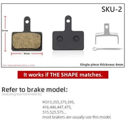 image-4 Pairs Resin MTB Cycling Bike Disc Bicycle Brake Pads for Shimano B01S Deore BR M465 475 Auriga Comp Drako Aquila Hylex