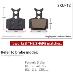 image-4 Pairs Resin MTB Cycling Bike Disc Bicycle Brake Pads for Shimano B01S Deore BR M465 475 Auriga Comp Drako Aquila Hylex