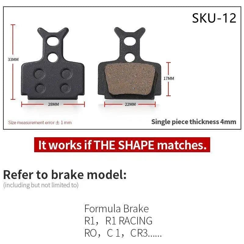 image-4 Pairs Resin MTB Cycling Bike Disc Bicycle Brake Pads for Shimano B01S Deore BR M465 475 Auriga Comp Drako Aquila Hylex