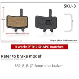 image-4 Pairs Resin MTB Cycling Bike Disc Bicycle Brake Pads for Shimano B01S Deore BR M465 475 Auriga Comp Drako Aquila Hylex