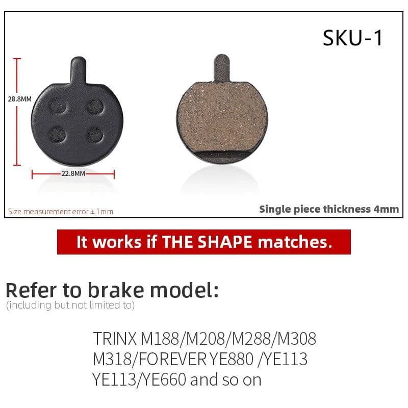 image-4 Pairs Resin MTB Cycling Bike Disc Bicycle Brake Pads for Shimano B01S Deore BR M465 475 Auriga Comp Drako Aquila Hylex