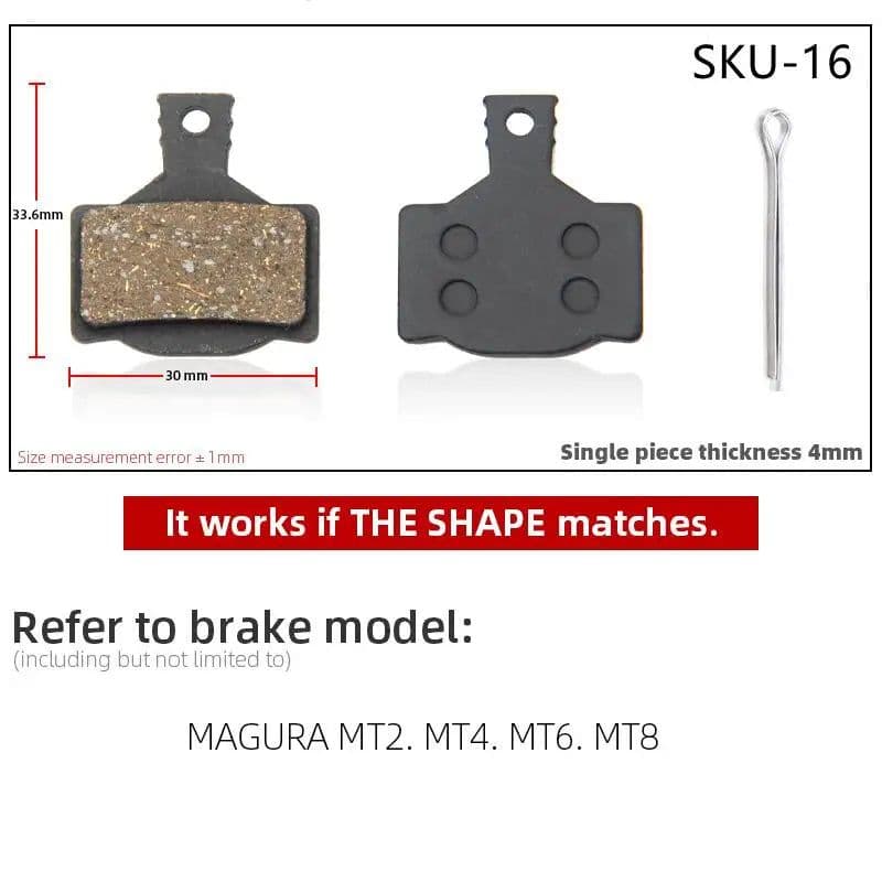 image-4 Pairs Resin MTB Cycling Bike Disc Bicycle Brake Pads for Shimano B01S Deore BR M465 475 Auriga Comp Drako Aquila Hylex