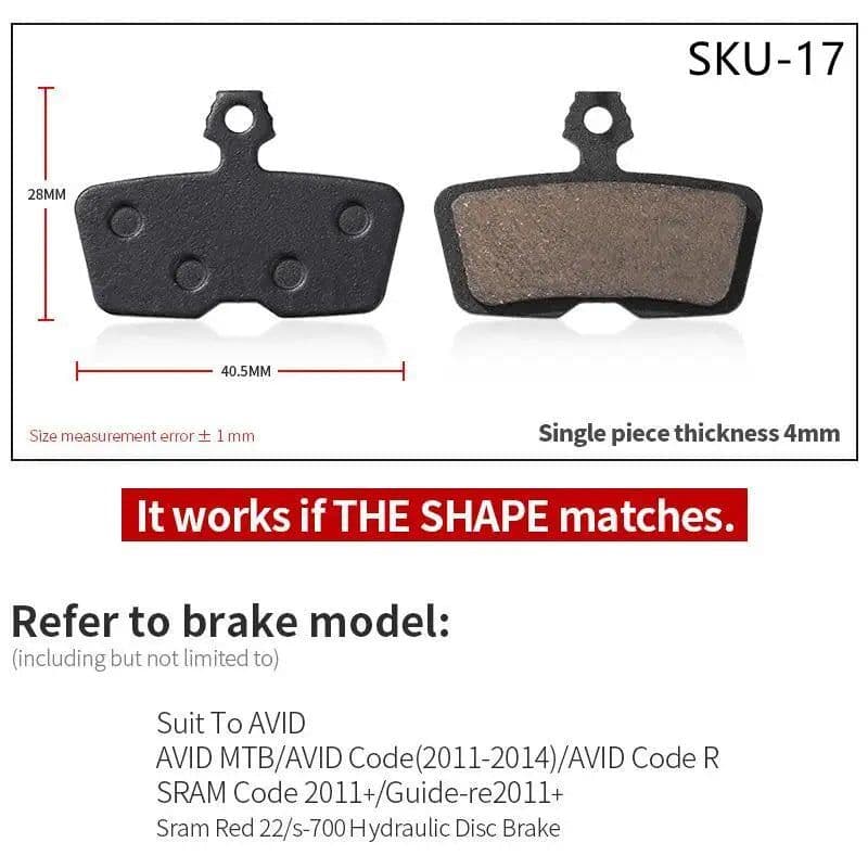 image-4 Pairs Resin MTB Cycling Bike Disc Bicycle Brake Pads for Shimano B01S Deore BR M465 475 Auriga Comp Drako Aquila Hylex