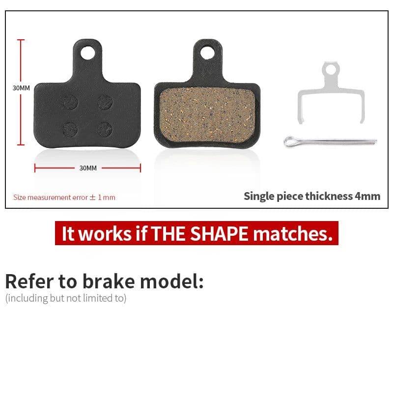 image-4 Pairs Resin MTB Cycling Bike Disc Bicycle Brake Pads for Shimano B01S Deore BR M465 475 Auriga Comp Drako Aquila Hylex