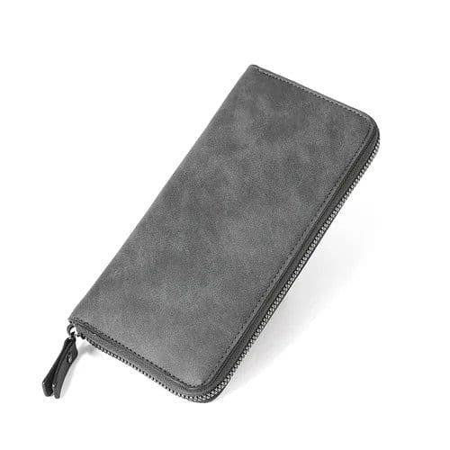 image-Xiao.p Fashion Men's High Quality Pu Leather Long Wallet Mobile Phone Card Clip Coin Purse Pattern Plaid Wallet Large Capacity