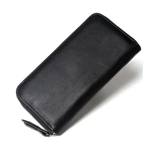 image-Xiao.p Fashion Men's High Quality Pu Leather Long Wallet Mobile Phone Card Clip Coin Purse Pattern Plaid Wallet Large Capacity