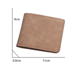 image-New Custom Engraved Photo Text Short Retro Wallet Personalized PU Leather Small Size Multi Card Slot High Quality Gift For Men