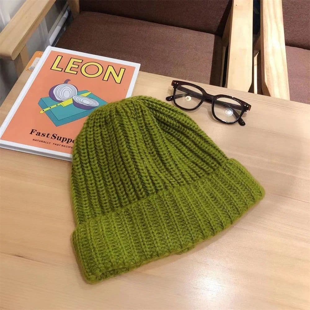 image-Winter Knitted Women's Hats Lock Temperature Warm Unisex Caps Skin-friendly Soft Big Head Woolen Beanie Clothing Accessories
