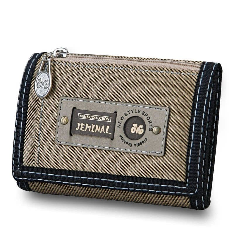image-Wallets for Men Hasp Zipper Canvas Male Purses Short Wallet Quality Cards ID Holder Money Bags Clutches Coin Purse Burse Pocket