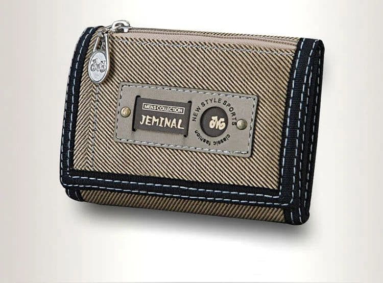 image-Wallets for Men Hasp Zipper Canvas Male Purses Short Wallet Quality Cards ID Holder Money Bags Clutches Coin Purse Burse Pocket