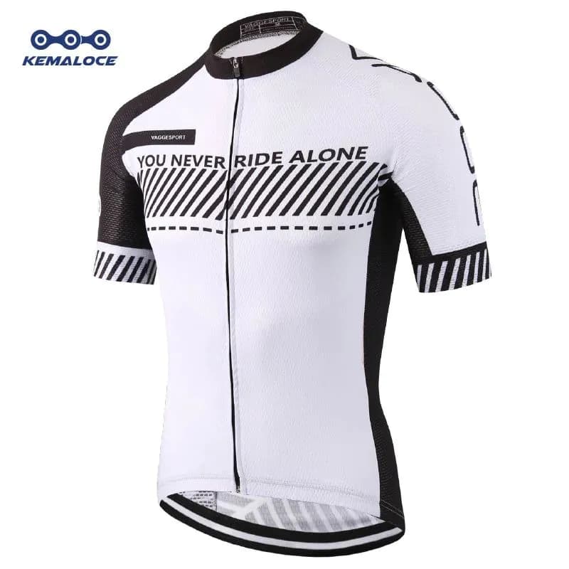 image-KEMALOCE Cycling Jersey 2022 Road Men Quick Dry Bicycle China Summer Anti-Uv MTB Dry Racing White Fit Blank XS-5XL Bike T Shirt