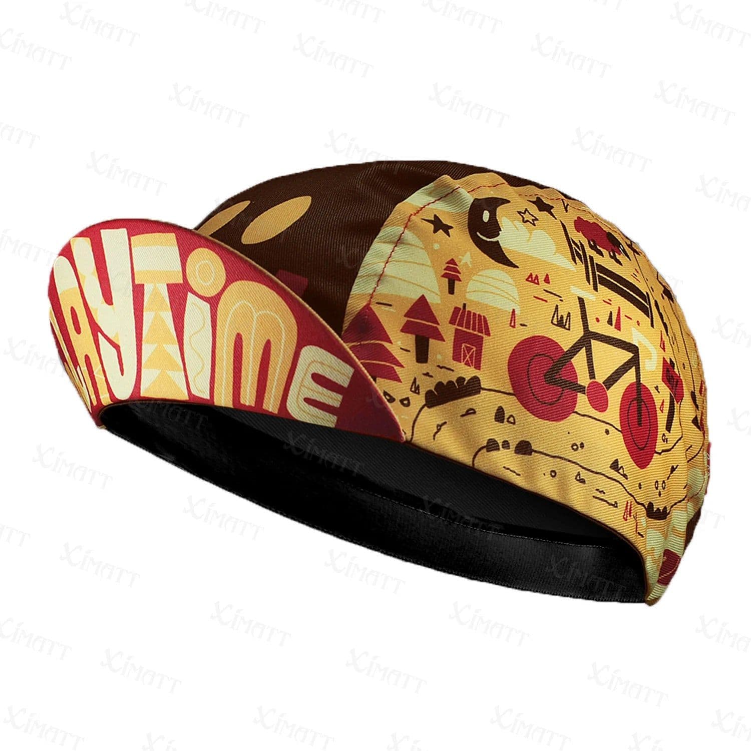 image-XIMATT Classic Retro Red Blue Green Polyester Cycling Caps Summer Sports Quick Dry Bicycle Hat Men And Women Wear Breathable