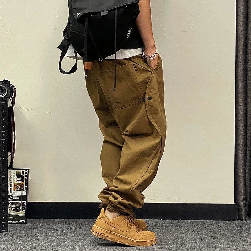 image-Plus Size Japanese Streetwear Oversize Cargo Pants Men Clothing Harajuku Casual Joggers Korean Hip Hop Baggy Trousers Male