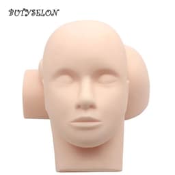 image-Rubber Practice Training Head Eyelash Extension Cosmetology Mannequin Doll Face Head For Eyelashes Makeup Practice Model