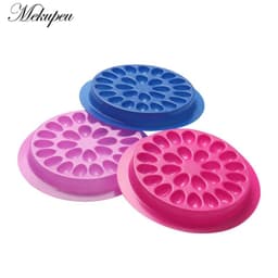 image-20/100pcs Disposable Plastic Flower Holder Sticker Glue Adhesive Pallet Grafted lashes tool For Eyelash Extension Makeup Tools