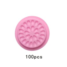 image-20/100pcs Disposable Plastic Flower Holder Sticker Glue Adhesive Pallet Grafted lashes tool For Eyelash Extension Makeup Tools