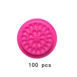 image-20/100pcs Disposable Plastic Flower Holder Sticker Glue Adhesive Pallet Grafted lashes tool For Eyelash Extension Makeup Tools