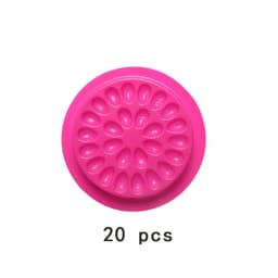 image-20/100pcs Disposable Plastic Flower Holder Sticker Glue Adhesive Pallet Grafted lashes tool For Eyelash Extension Makeup Tools