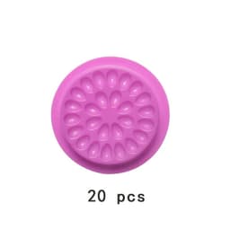 image-20/100pcs Disposable Plastic Flower Holder Sticker Glue Adhesive Pallet Grafted lashes tool For Eyelash Extension Makeup Tools