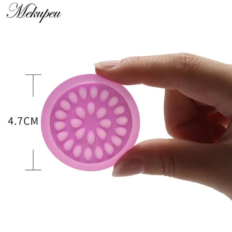image-20/100pcs Disposable Plastic Flower Holder Sticker Glue Adhesive Pallet Grafted lashes tool For Eyelash Extension Makeup Tools