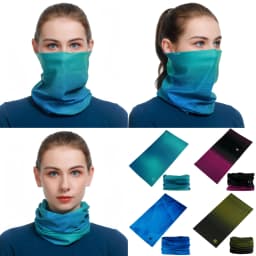 image-2024 New Design Gradient Color Turban For Woman Man UV Protection Bandana Sports Mask Balaclava Cycling Scarf Neck Gaiter