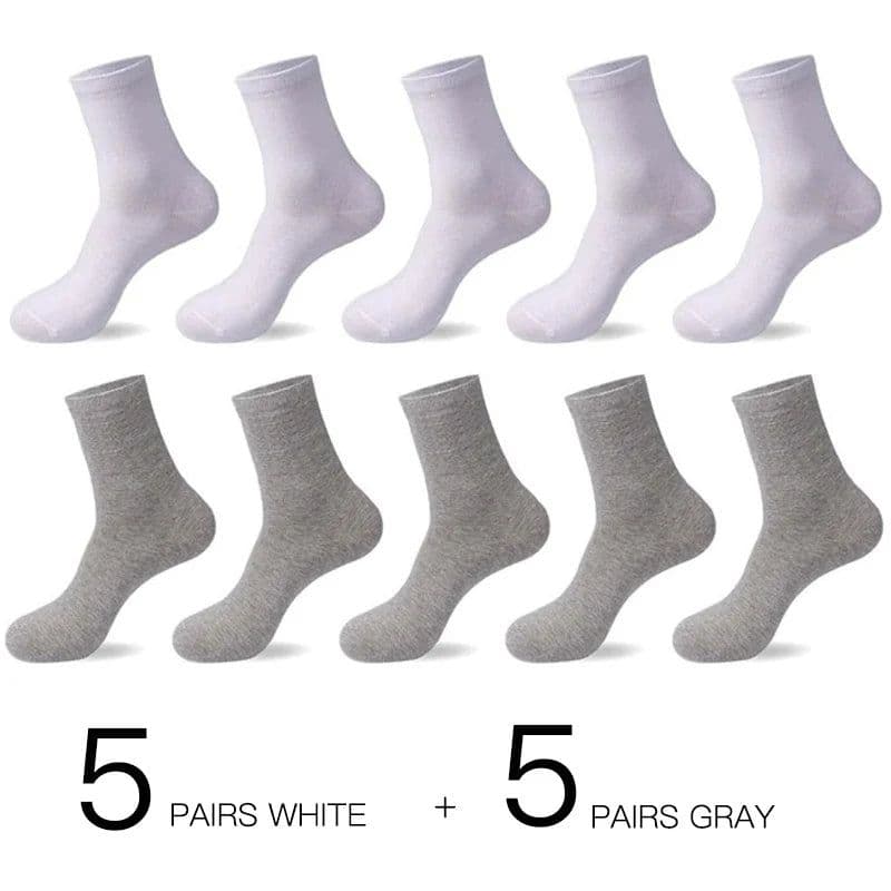 image-HSS 2023 Men's Cotton Socks New styles 10 Pairs / Lot Black Business Men Socks Breathable Spring Summer for Male US size(6.5-12)