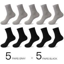 image-HSS 2023 Men's Cotton Socks New styles 10 Pairs / Lot Black Business Men Socks Breathable Spring Summer for Male US size(6.5-12)