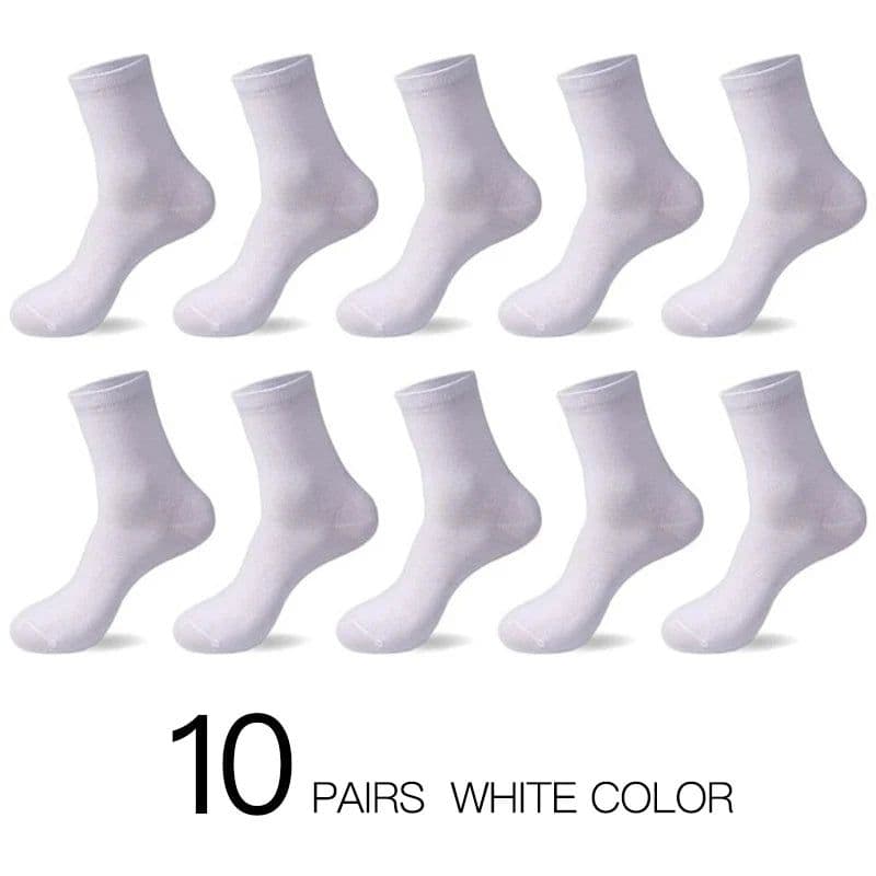 image-HSS 2023 Men's Cotton Socks New styles 10 Pairs / Lot Black Business Men Socks Breathable Spring Summer for Male US size(6.5-12)