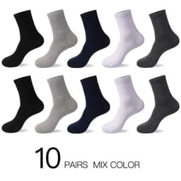 image-HSS 2023 Men's Cotton Socks New styles 10 Pairs / Lot Black Business Men Socks Breathable Spring Summer for Male US size(6.5-12)