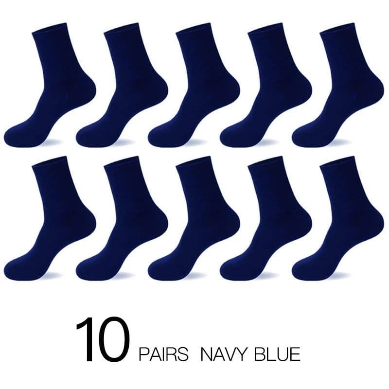 image-HSS 2023 Men's Cotton Socks New styles 10 Pairs / Lot Black Business Men Socks Breathable Spring Summer for Male US size(6.5-12)