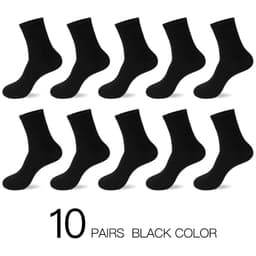 image-HSS 2023 Men's Cotton Socks New styles 10 Pairs / Lot Black Business Men Socks Breathable Spring Summer for Male US size(6.5-12)