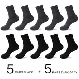 image-HSS 2023 Men's Cotton Socks New styles 10 Pairs / Lot Black Business Men Socks Breathable Spring Summer for Male US size(6.5-12)
