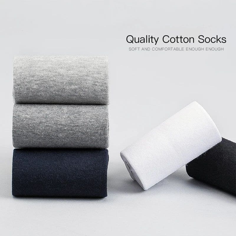 image-HSS 2023 Men's Cotton Socks New styles 10 Pairs / Lot Black Business Men Socks Breathable Spring Summer for Male US size(6.5-12)