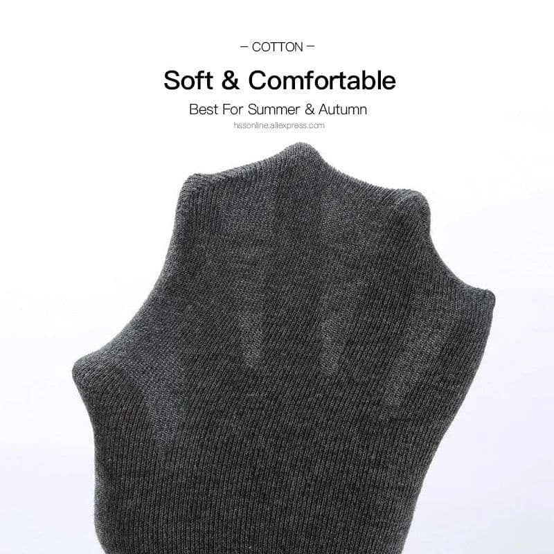 image-HSS 2023 Men's Cotton Socks New styles 10 Pairs / Lot Black Business Men Socks Breathable Spring Summer for Male US size(6.5-12)