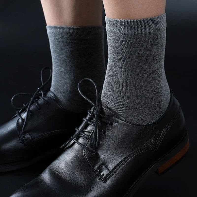 image-HSS 2023 Men's Cotton Socks New styles 10 Pairs / Lot Black Business Men Socks Breathable Spring Summer for Male US size(6.5-12)