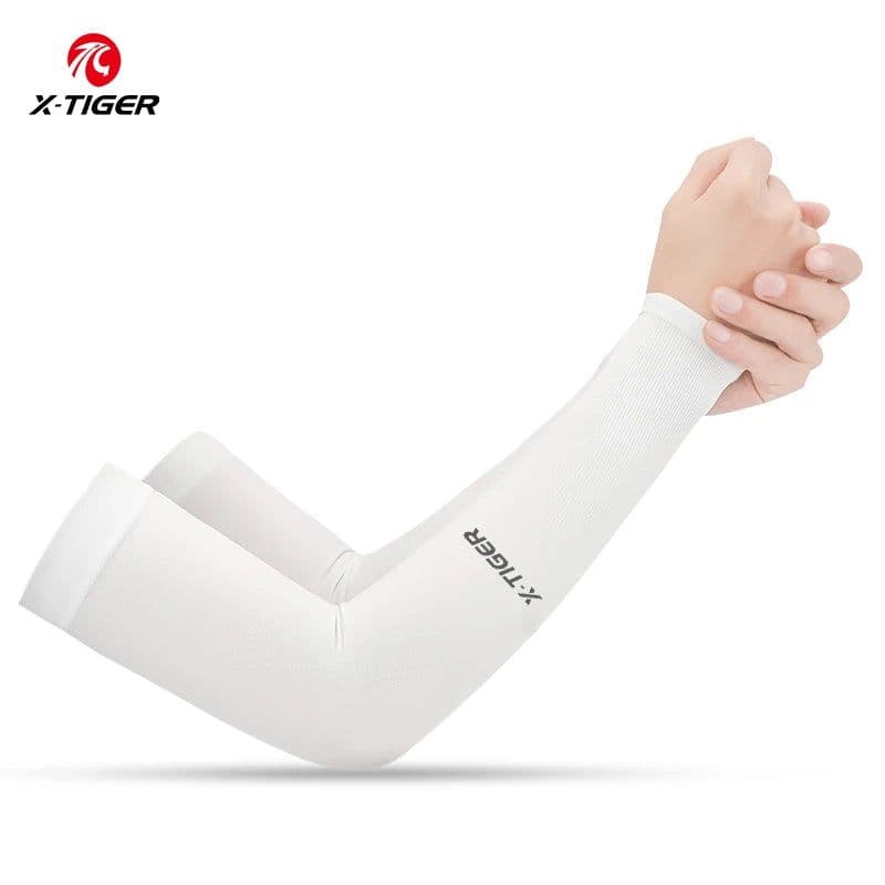 image-X-TIGER Cycling Arm Sleeves Ice Fabric Anti-UV Sunscreen Running Cycling Sleeve Outdoor Sport Cycling Arm Warmers Men Women
