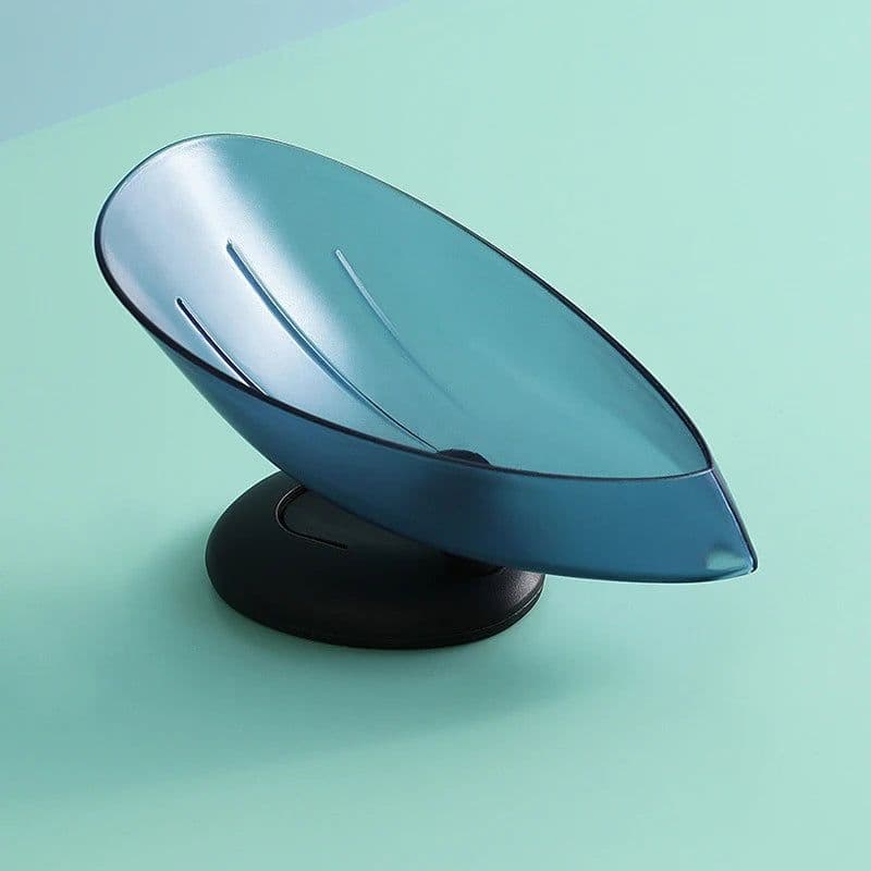 image-Leaf Shape Soap Box Drain Soap Holder Box Bathroom Accessories Toilet Laundry Soap Box Bathroom Supplies Bathroom Tray Gadgets