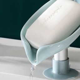 image-Leaf Shape Soap Box Drain Soap Holder Box Bathroom Accessories Toilet Laundry Soap Box Bathroom Supplies Bathroom Tray Gadgets