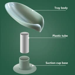 image-Leaf Shape Soap Box Drain Soap Holder Box Bathroom Accessories Toilet Laundry Soap Box Bathroom Supplies Bathroom Tray Gadgets