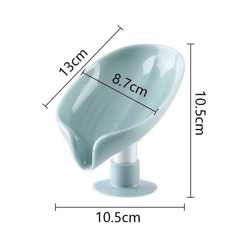 image-Leaf Shape Soap Box Drain Soap Holder Box Bathroom Accessories Toilet Laundry Soap Box Bathroom Supplies Bathroom Tray Gadgets