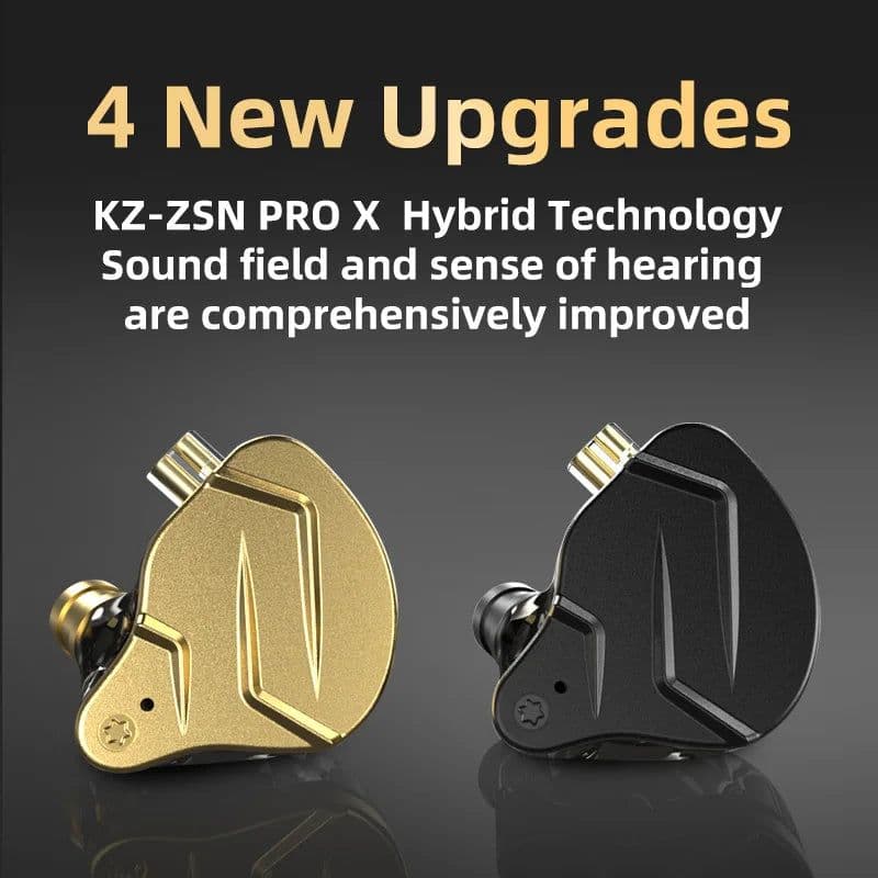 image-KZ ZSN Pro X Metal Earphones 1BA+1DD Hybrid Technology HIFI Bass Earbuds In Ear Monitor Headphone Sport Noise Cancelling Headset