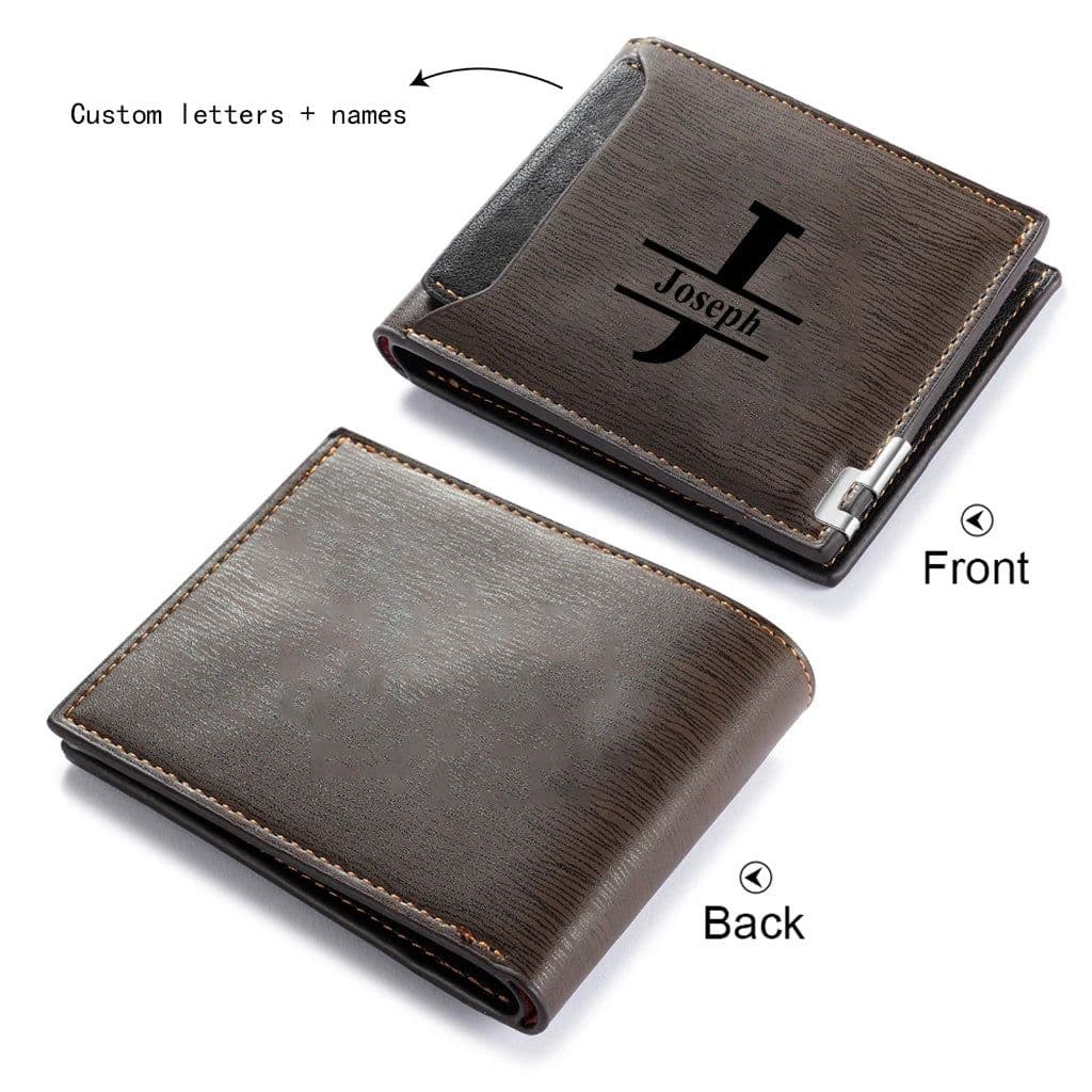 image-Personalized Photo Wallet for Men Customized Picture Name Wallets for Men Gift for Men Father's Day Valentines Gift for Husband