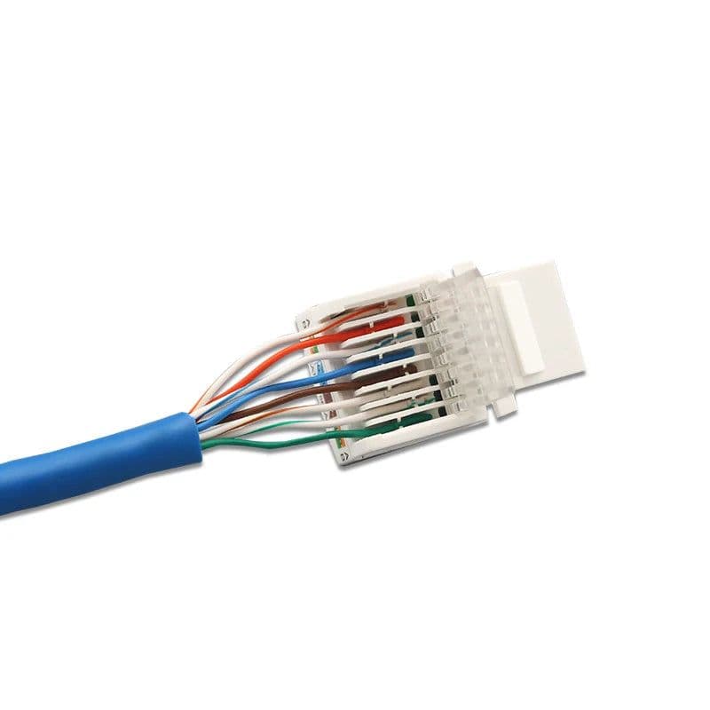 image-CAT6 RJ45 Network Wall Face Cover One Port Internet Panel Extruded Wire LAN Socket Faceplate In White For Tenda Ethernet Switch
