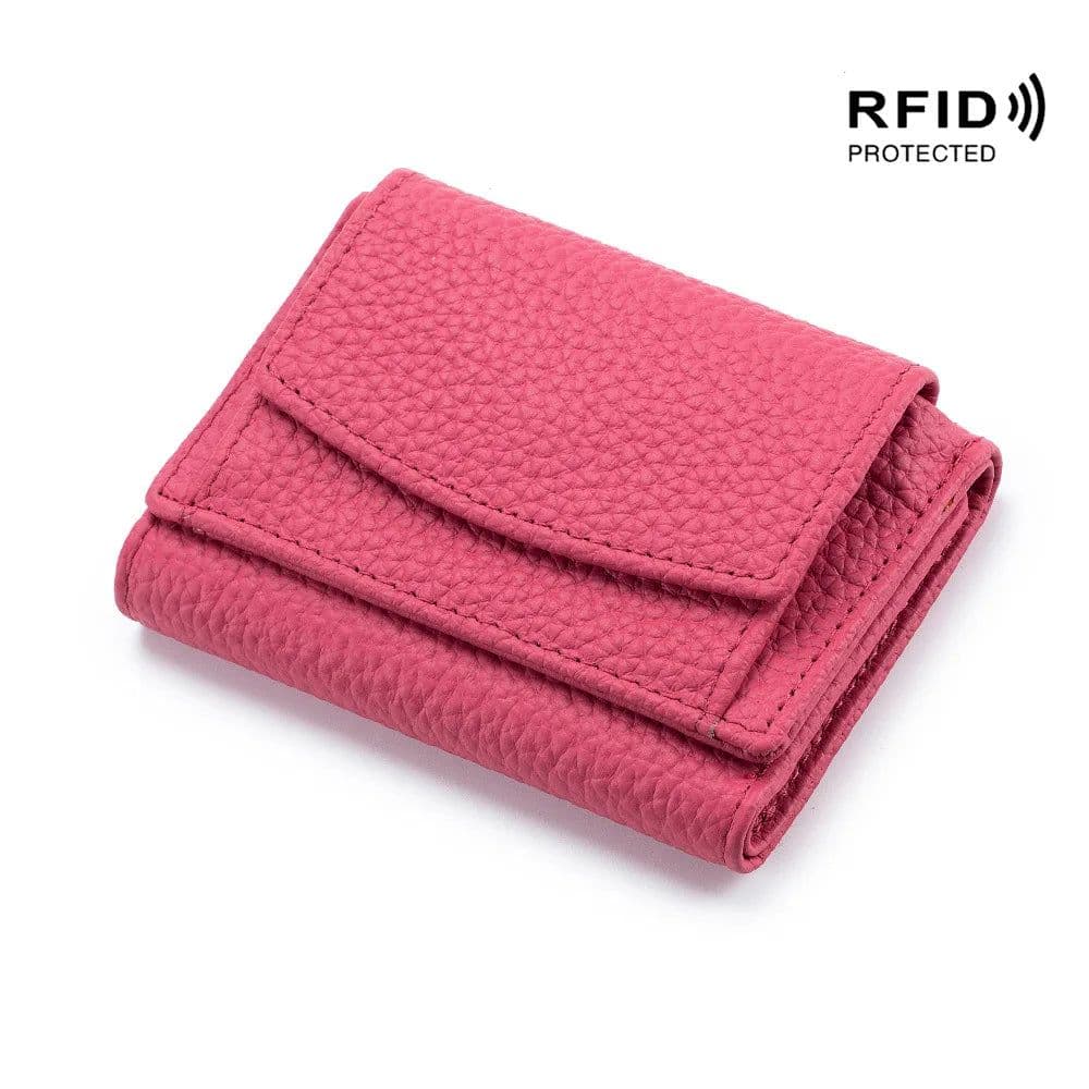 image-New Women Genuine Leather Purses Female Small Cowhide Wallets Lady Coin Bag Card Holder Large Capacity Money Bag Portable Clutch