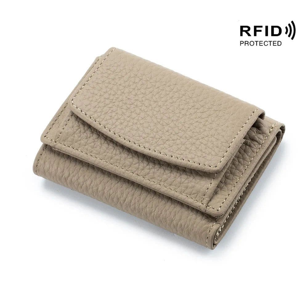 image-New Women Genuine Leather Purses Female Small Cowhide Wallets Lady Coin Bag Card Holder Large Capacity Money Bag Portable Clutch