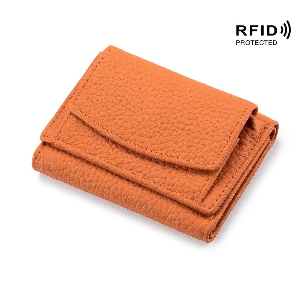 image-New Women Genuine Leather Purses Female Small Cowhide Wallets Lady Coin Bag Card Holder Large Capacity Money Bag Portable Clutch